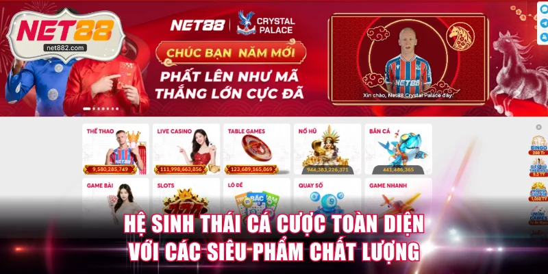 Hệ sinh thái cá cược toàn diện với các siêu phẩm chất lượng